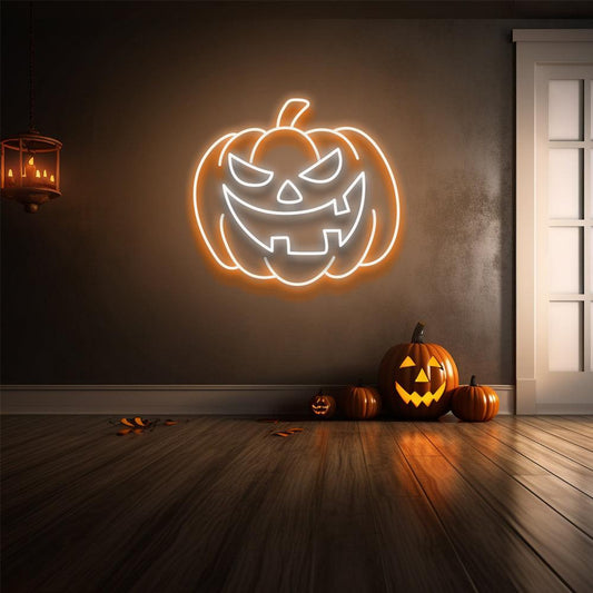 Pumpkin (Jack-o-Lantern) Halloween Neon LED Sign