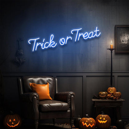 "Trick or Treat" Halloween Neon LED Sign