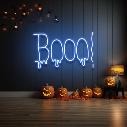 "Booo!" Neon Halloween LED Sign