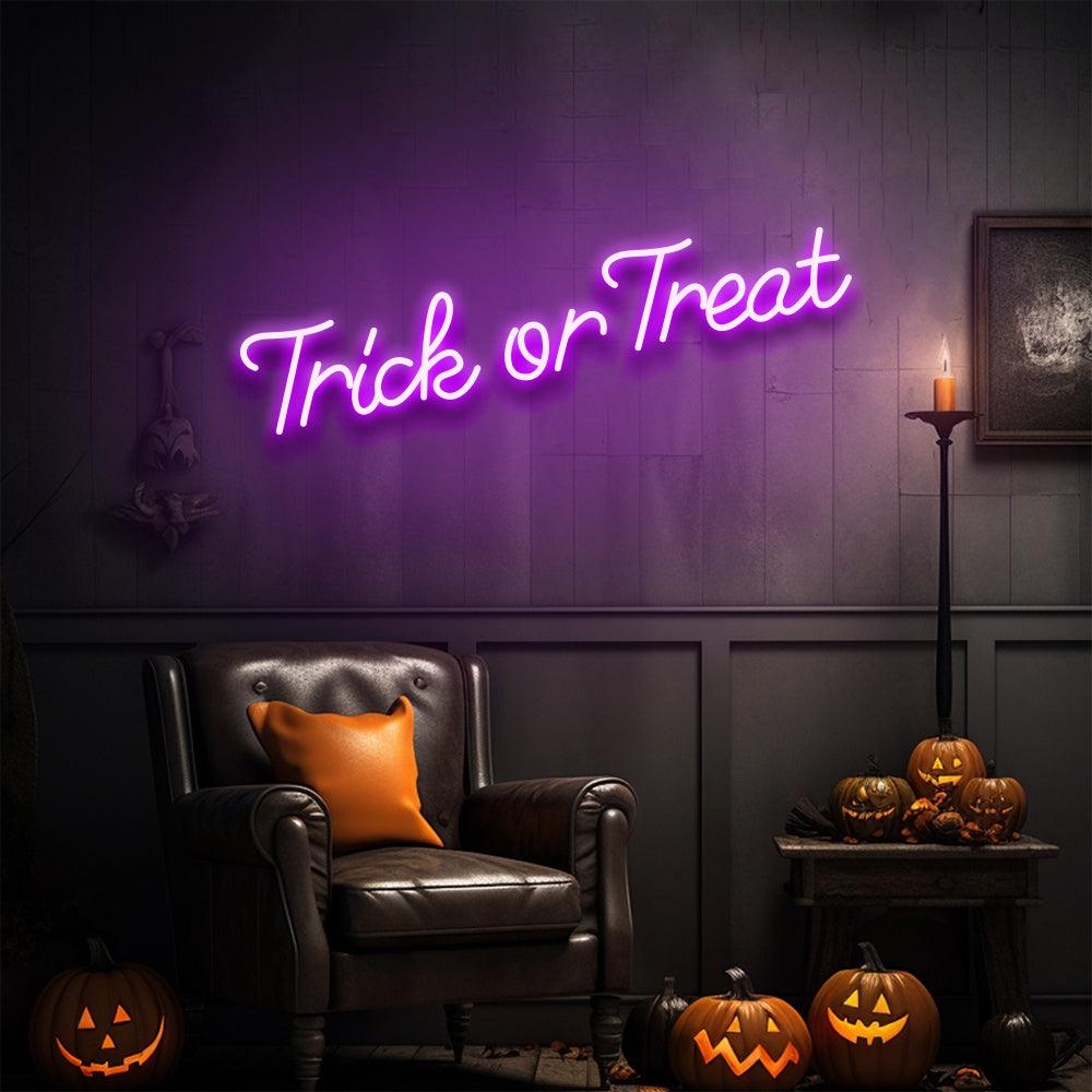 "Trick or Treat" Halloween Neon LED Sign