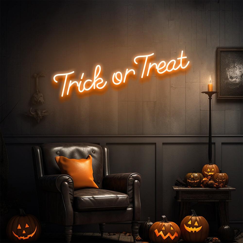 "Trick or Treat" Halloween Neon LED Sign