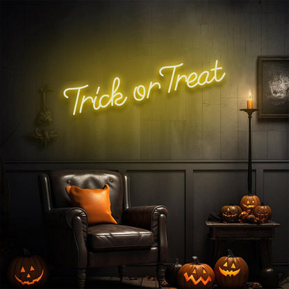 "Trick or Treat" Halloween Neon LED Sign
