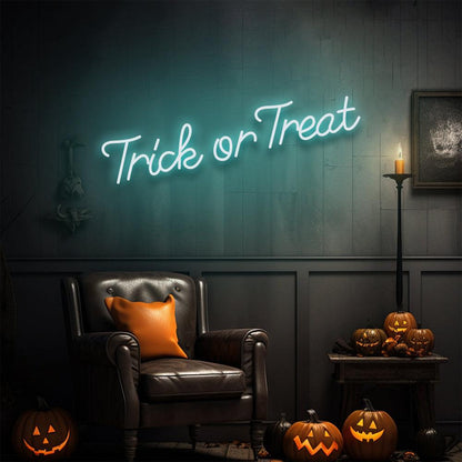"Trick or Treat" Halloween Neon LED Sign