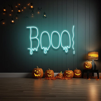 "Booo!" Neon Halloween LED Sign