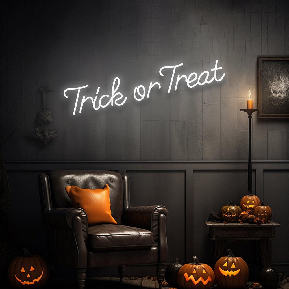 "Trick or Treat" Halloween Neon LED Sign