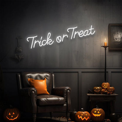 "Trick or Treat" Halloween Neon LED Sign