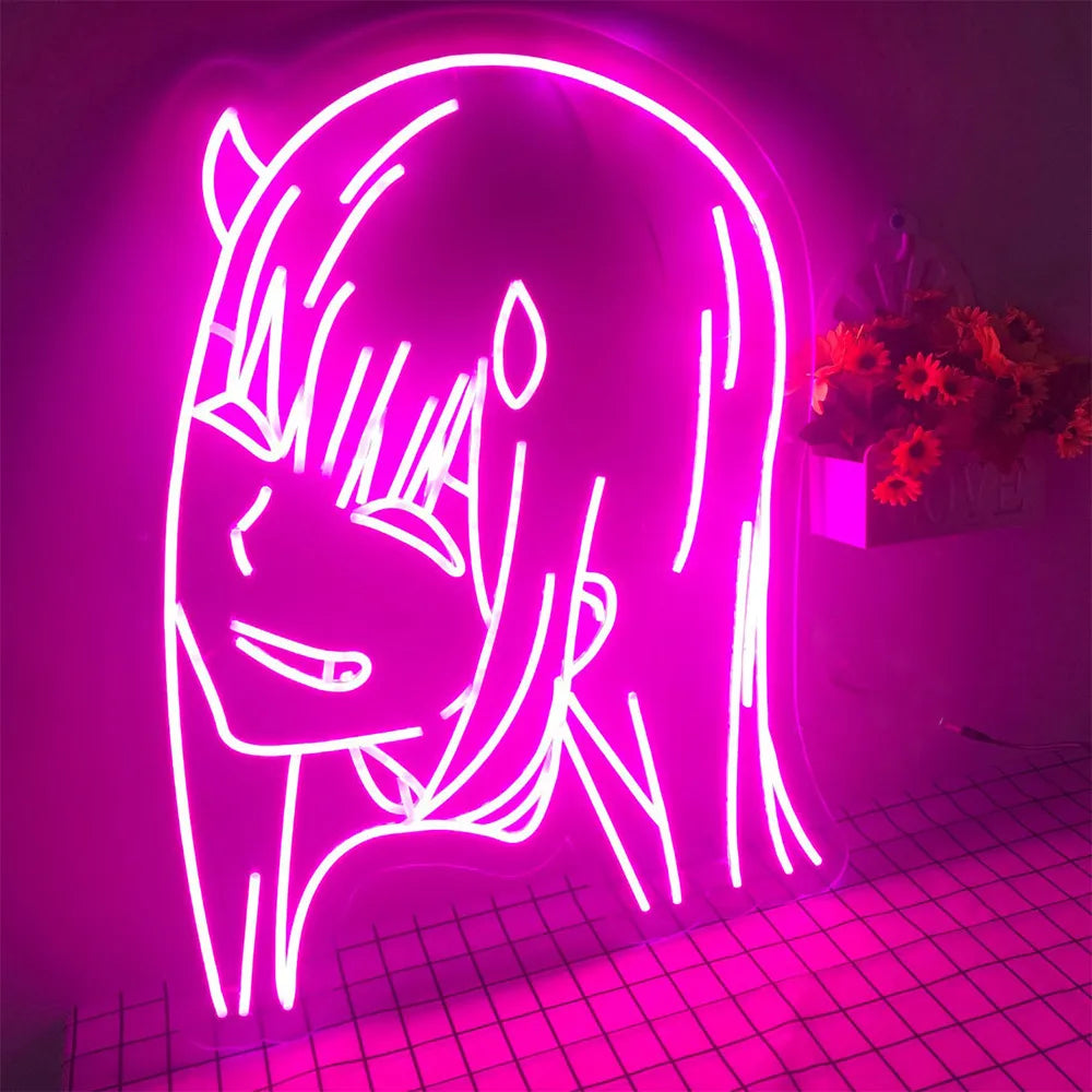 Zero Two Anime Neon LED sign