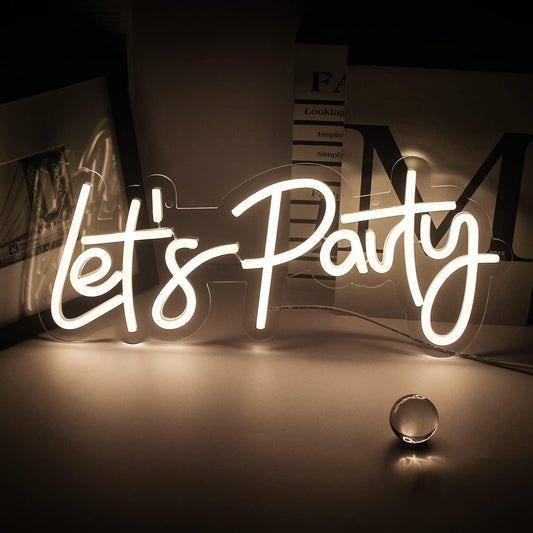 Let's Party Neon LED sign